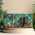 thumbnail image 6 of 1 Pcs 2D Flat License Plate Covers & Frames, Cowboy Boots Winged Cross For Decorative Front, Waterproof For Decoration Aluminum License Plate Covers & Frames Cover For Men Women, 12" X 6", 6 of 7