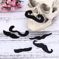 thumbnail image 4 of 6 bigotes falsos para fiesta de disfraces de Halloween, divertidos bigotes falsos (negros), 4 of 7