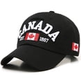 thumbnail image 3 of New Summer Men's Baseball Cap Hip Hop Embroidery Letter Canada Cap Ladies Men's Hombre Hat Casual Hip-hop Hat Canada Dad Hat Maple Leaf Flag Cap Embroidered Unisex, 3 of 7