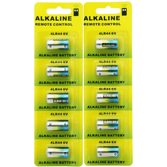 Wama 10-Pack 4LR44 / 476A / PX28A / A544 / K28A / L1325 6V Batteries for Dog Collars & Pet Devices