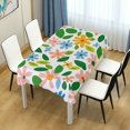 thumbnail image 4 of Yayeee Tablecloths 54" x 54" Rectangle Wrinkle Resistant Party Table Cover, Retro Blue Floral, 4 of 8