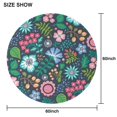 thumbnail image 6 of Pioneer Flower Floral Print Pattern Round Tablecloth 60"x60",Wrinkle Wipeable Table Cloth for Kitchen Dining Room Picnic Patio Party, 6 of 6