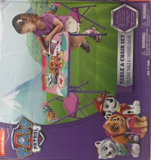 paw patrol skye erasable activity table set