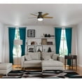 thumbnail image 5 of Hunter 46 inch Indoor Ceiling Fan with LED Light - Bronze Ceiling Fan with Pull Chain, For Bedroom, Living Room, or Kitchen, Low Profile Mount, No Remote, 5 Blades - Anslee 59268, Premier Bronze, 5 of 15
