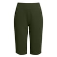 thumbnail image 4 of Tqcoqu Womens Capri Pants High Waisted Straight Leg Yoga Leggings with Pockets Workout Summer Pants,Army Green,Women's S-XXXL, 4 of 8