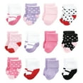thumbnail image 2 of Luvable Friends Cotton Rich Baby Terry Socks 24-Pack, Coral Lilac Mary Janes, 6-12 Months, 2 of 3