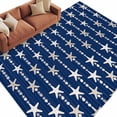 thumbnail image 2 of 5'x8' Area Rugs, Starfish Navy Indoor Outdoor Area Rug for Living Room Bedroom, Blue Coastal Ocean Summer Sea Beach Washable Bathroom Rugs Kitchen Floor Carpet Mats Home Decor Aesthetic, 2 of 8