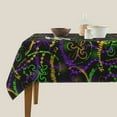 thumbnail image 3 of Wukai Neon Mardi Gras Waterproof Tablecloth for Kitchen Dining, Fits Square Tables for 2-4 Seats -54"x54", 3 of 7