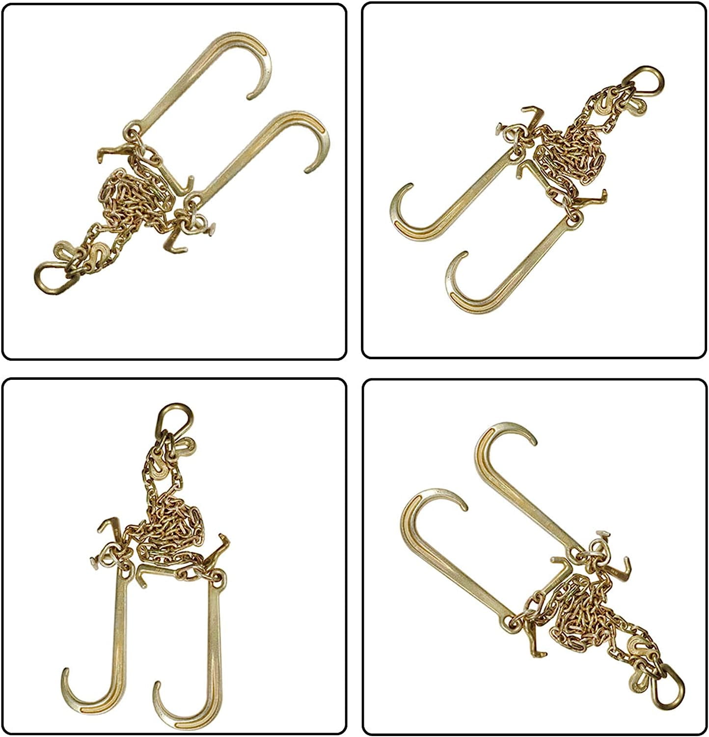 PET-U High Quality G70 5/16 "X3 ft long + 15" medium J-hook tow chain 1PC
