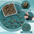 thumbnail image 4 of 1Set 120pcs Tibetan Style Alloy European Beads 15 Styles Large Hole Beads Loose Antique Bronze Spacer Beads Metal Bead Spacers for Beadable Pen Garden Stakes Jewelry Making Hole: 4-7.5mm, 4 of 6
