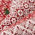 thumbnail image 3 of BERTHMEER 6'X9' Christmas Rug Boho for Living Room Bedroom Dining Room Laundry Washable Non-slip Holiday Area Rug,Red&White, 3 of 5