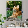 thumbnail image 4 of Ginger Cat Portrait Canvas Wall Art, Pet Print for Living Room Bedroom Home Office Foyer Pet Lover Gift, 4 of 8