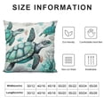 thumbnail image 5 of COMIO  Cute Sea Turtles，Pillow Covers Decorative Cushion Cover Throw Printed Pillow Case，Green White, 5 of 5