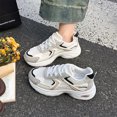 thumbnail image 3 of EKVAHL Orthopedic Platform Sneakers for Women, Lace‑Up Breathable Mesh Tennis Shoes, Arch Support Athletic Walking Shoes for Workout Brown, 3 of 6