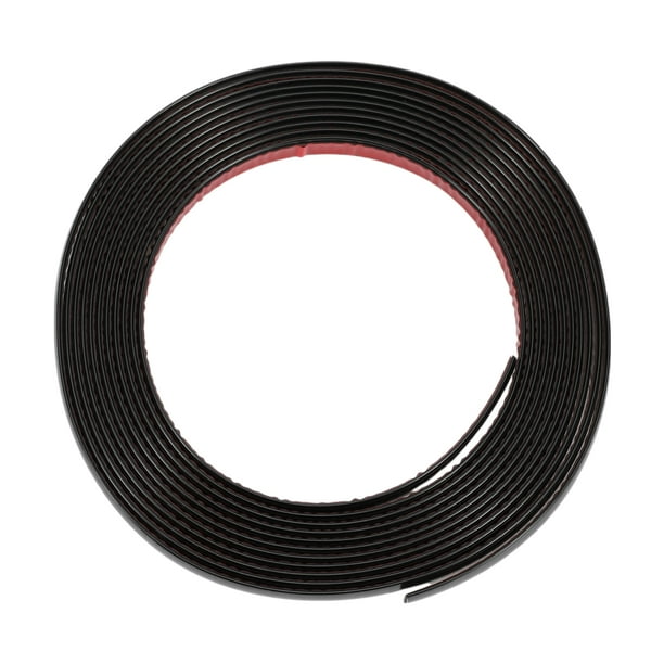 Kit de cinta de moldura de ventana negra de 2/5" 10 mm de ancho y 16 pies 500 cm de longitud