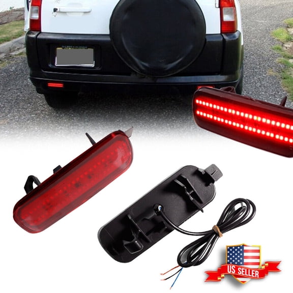 GTINTHEBOX 2x Rear Bumper Reflector Red LED Tail Brake Light Lamps For 2002-2004 Honda CR-V