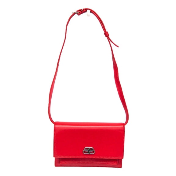 Pre-Owned Balenciaga Sharp XS 594938 Men,Women Leather Fanny Pack,Shoulder Bag Red Color