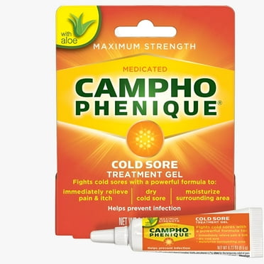 Campho-phenique Medicated Maximum Strength Cold Sore Treatment Gel, 0.23 oz