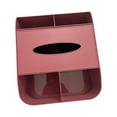 thumbnail image 2 of Caja de almacenamiento para reposabrazos, contenedor con 5 compartimentos, caja de pañuelos para accesorios automotrices Rosa, 2 of 9