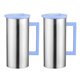 thumbnail image 1 of Jarra de agua de material acero inoxidable de 2 piezas, 1,8 litros, azul, para bebidas, té , jarra,, 1 of 9