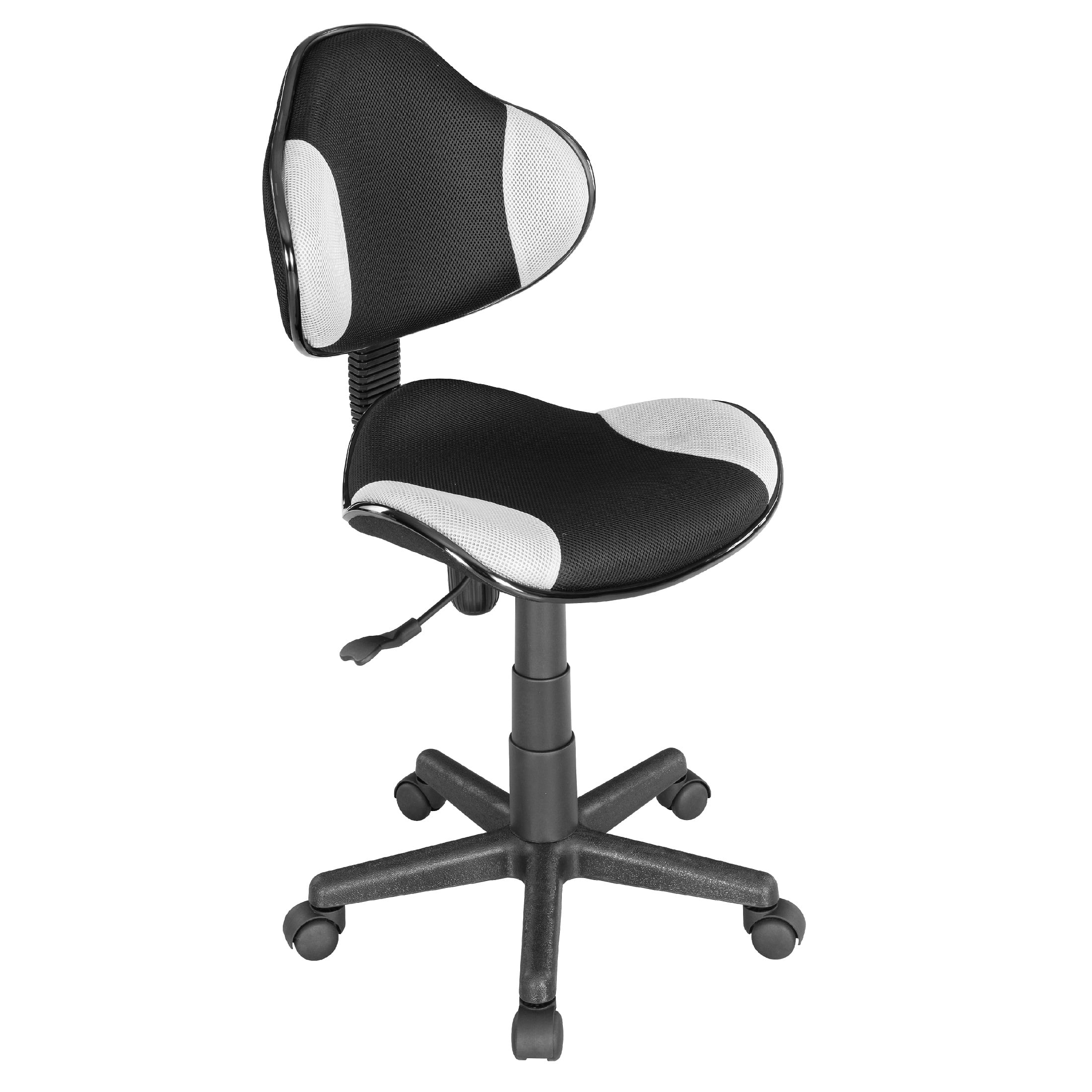 JJS Home Office Low Back Computer Executive Chair, Ergonomic Mesh Chair with Extra Large Base and Pads, Black/Grey