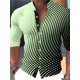 thumbnail image 1 of Camisa larga con botones y cuello alto con estampado vertical 3D para hombre, nueva moda de verano, ropa de diseñador para fiestas, tallas S-6XL, 1 of 6