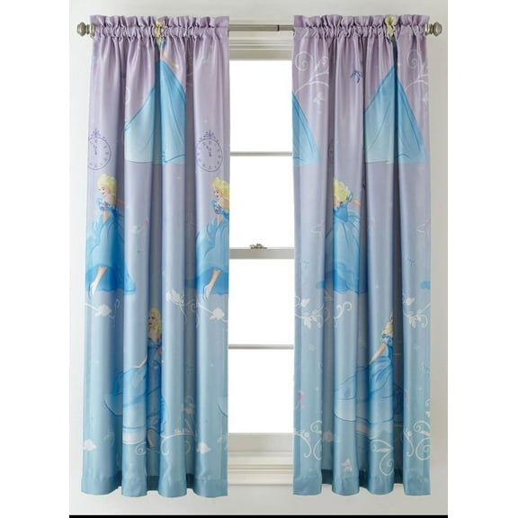 Disney Cinderella Room-Darkening Curtains, 42” x 63”