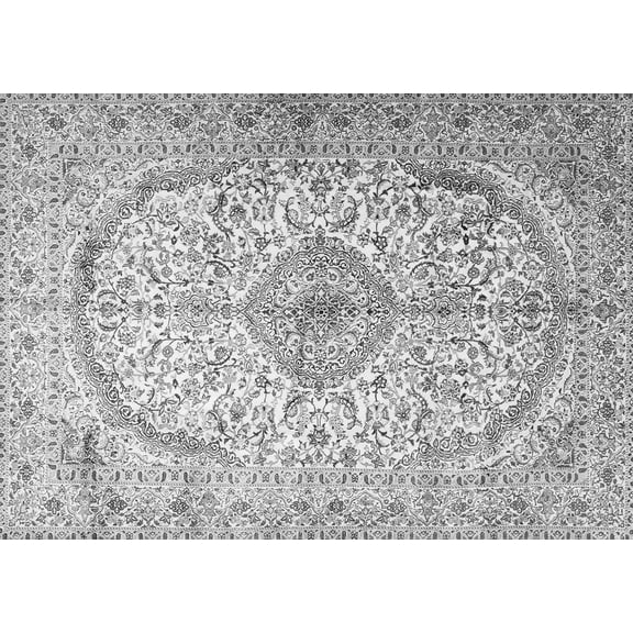 Ahgly Company Indoor Rectangle Persian Gray Traditional Area Rugs, 5' x 7'