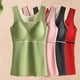 thumbnail image 5 of Camisas Térmicas Sin Mangas Para Mujer Chaleco Con Cuello En V Con Sujetador Incorporado Ropa Interior Camiseta Sin Mangas Térmica - Verde, 5 of 5