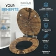 thumbnail image 4 of Sanilo Soft Close Toilet Seat ROUND, Quiet and Slow Close Lid and Seat, Strong Bumpers and Hinges, Old Tree, 4 of 8