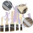 thumbnail image 3 of Precision Painting Tools, Comfort Grip Brushes Set, Home Improvement Ergonomic Wooden Handles, Suitable For All Latex and Oil Paints, 5 Pack, 3 of 5