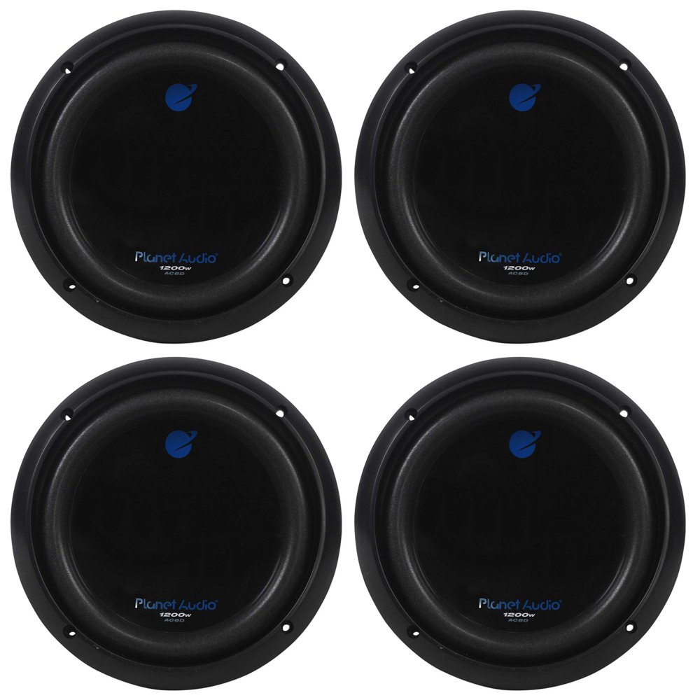 4) Audio AC8D 8" 4800w DVC 4OHM Car Subs Subwoofers Poly