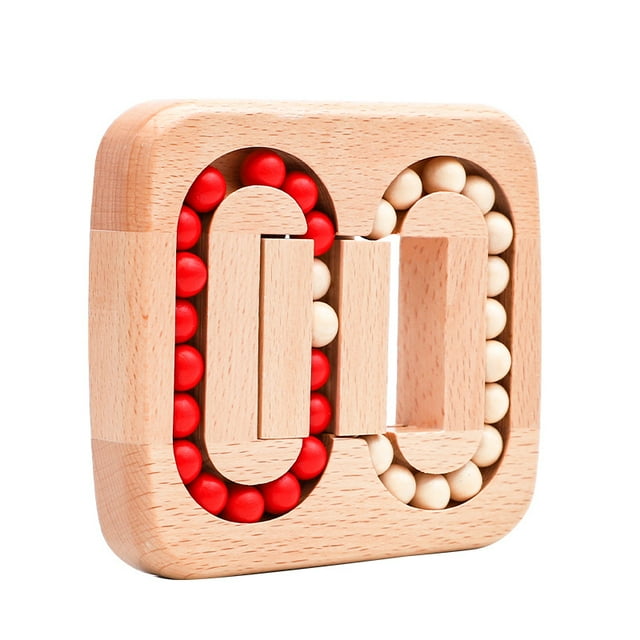 Puzle de madera con forma de cubo de Rubik plano con forma de bola rodante para niños y adultos