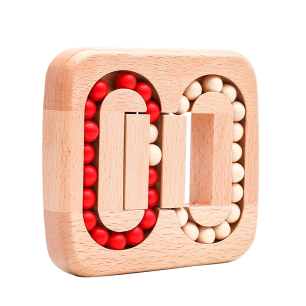Puzle de madera con forma de cubo de Rubik plano con forma de bola rodante para niños y adultos