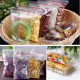 thumbnail image 2 of 100Pcs Reusable Zip Lock Clear Plastic Sealing Packaging Bags For Candy Nut Food Storage(10*15CM), 2 of 5