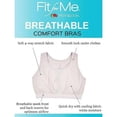 thumbnail image 4 of Fruit of the Loom 3X Cotton Blend Stretch Comfort Bra, White/Blushing Rose (2 Pack), 4 of 4