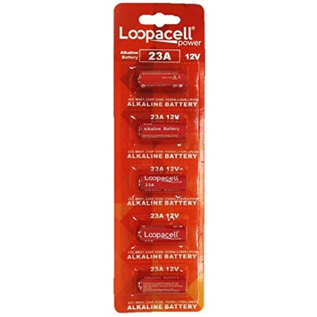 5 Loopacell A23 Replacement Batteries for Heath Zenith SL-6198-B Wireless Doorbell