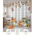thumbnail image 6 of Fall Shower Curtain Sage Green Pumpkin Shower Curtains for Decor Sunflower Eucalyptus Leaves Wood Grain Bath Curtains Sets with Hooks for Autumn Thanksgiving Decor Waterproof Extra Long 84" X 72", 6 of 6