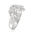 thumbnail image 3 of Ross-Simons 0.10 ct. t.w. Diamond Sea Life Ring in Sterling Silver, Women's, Adult, 3 of 7