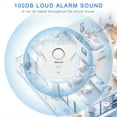thumbnail image 5 of Geevon 2 Pack Water Leak Detectors for Home, 100dB Loud Water Sensor Alarm Leak Detectors with Drip Alert for Kitchen, Basements, Laundry Rooms, IP56 Waterproof(Battery Included), 5 of 9
