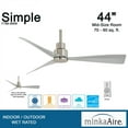 thumbnail image 5 of Ceiling Fan In Transitional Style 12.75 Inches Tall By 44 Inches Wide-Brushed Nickel Wet Finish-Silver Blade Color Minka Aire Fans F786-Bnw, 5 of 5
