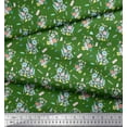 thumbnail image 3 of Soimoi Green polyester Crepe Fabric Floral & Brush Stroke Fabric Prints By Yard 52 Inch Wide, 3 of 3