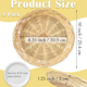 thumbnail image 4 of 8 Pack Bamboo Paper Plate Holders, 10 Inches Reusable for Dinner Plates Hand Woven Wicker Paper Plate Baskets, 4 of 5