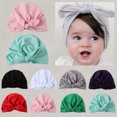 thumbnail image 3 of Bonnet en Coton Turban pour Nouveau-Né Garçon Fille Enfants Bonnet d'Hiver, 3 of 10