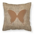 thumbnail image 2 of Carolines Treasures BB1036-BL-OR-PW1818 Butterfly Burlap and Orange   Canvas Fabric Decorative Pillow BB1036 18H x18W, 2 of 2