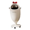 thumbnail image 3 of GROWTH TANK Trash Bin with Wheels Practical Sturdy Durability 360 degree Rotation Waste Bin Trash White, 3 of 9