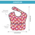 thumbnail image 4 of Zufioo Piggy Sunflower Print Toddler Adjustable Waterproof Bib, 11.6x15 Inch Feeding Bib Suitable for 6-24 Month Babies, 4 of 8