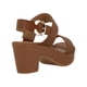 thumbnail image 3 of Zapatillas Mujer Casuales Bajas Tacón Bloque Playa Caribe Negras cafe 22, 3 of 4