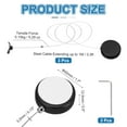 thumbnail image 2 of Uxcell 3.3ft (1M) Retractable Remote Control Cable Tether 5.29oz, 3PCS Remote Control Security Lanyard Lock Adjustable Locking Leash with Plastic Caps for TVs Tablets Showroom, Black, 2 of 7
