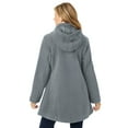 thumbnail image 2 of Woman Within Plus Size Hooded A-Line Fleece Coat, 2 of 5